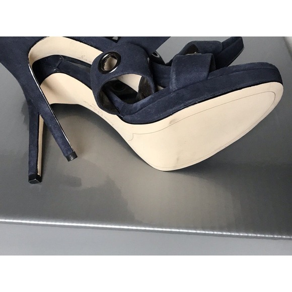 Sam Edelman Stiletto Sandals, Caged Open Toe with Metal Grommets 9.5M - Picture 7 of 11